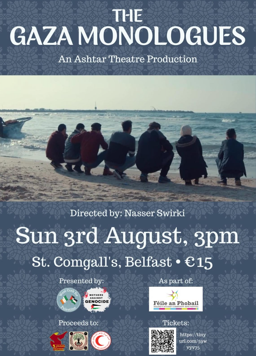 FÉILE 25: Gaza Monologues to be performed at St Comgall's on Sunday