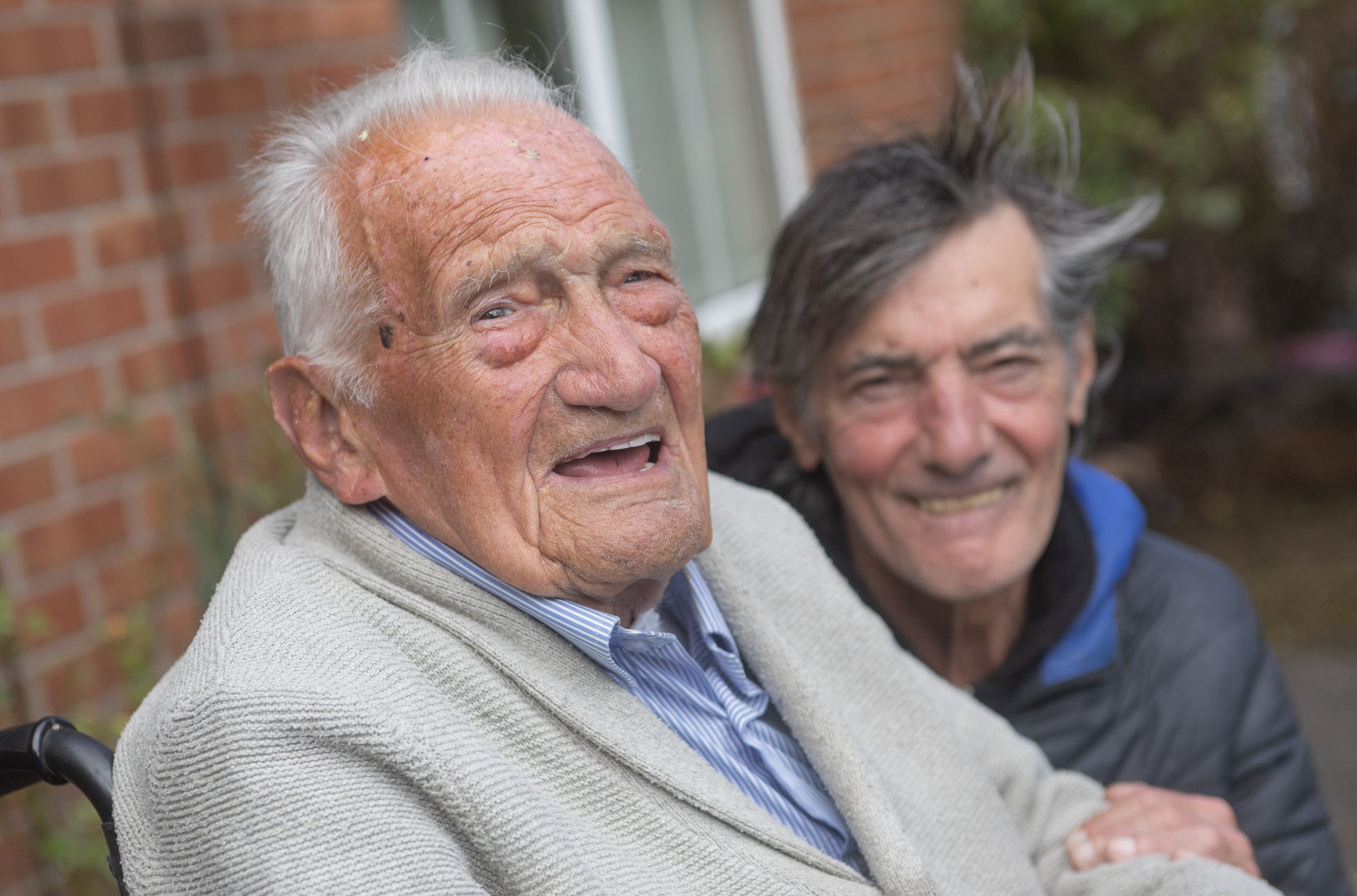 MANY HAPPY RETURNS: Terry Sharpe with his son, Terry Jr 