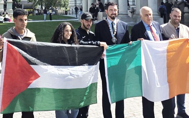 Deputy Lord Mayor hosts Palestinian boxers at Belfast City Hall ahead of Devenish solidarity event