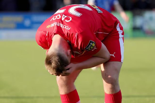 SICKENER: Odhrán Casey feels the pain as Cliftonville\'s season got off to a losing start