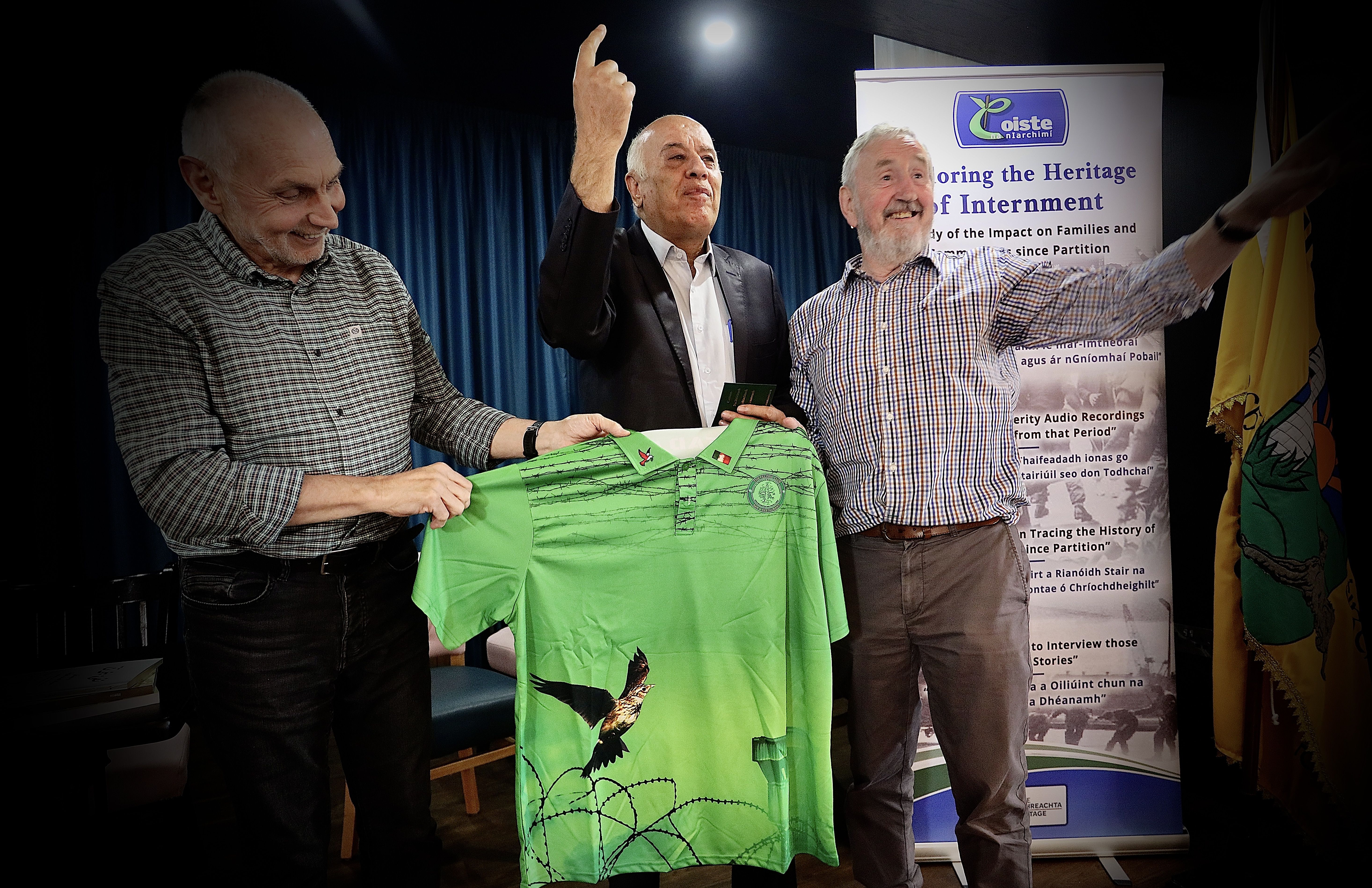 SUPPORT: Sean Murray, Jibril Rajoub and Michael Culbert