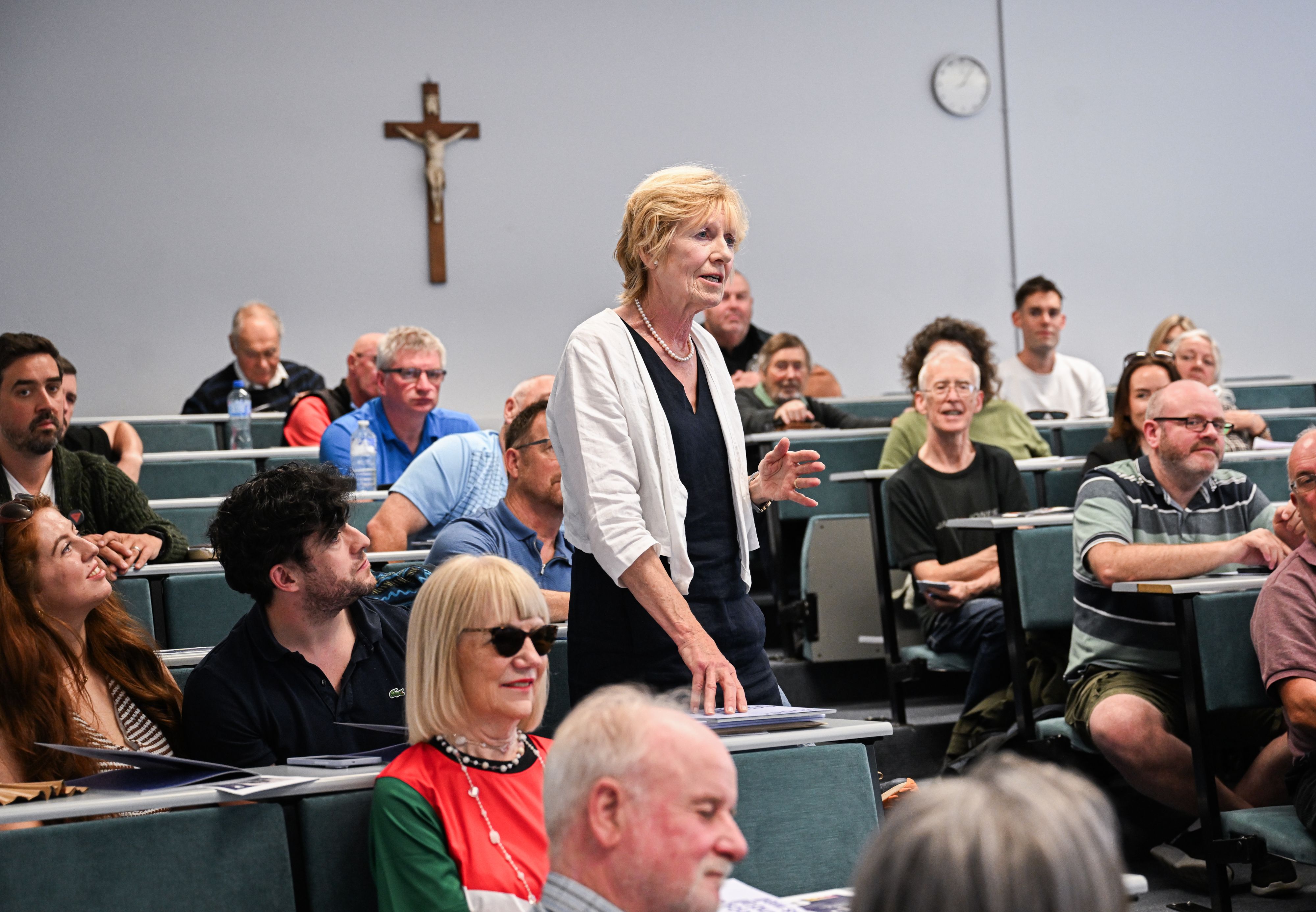 FÉILE FIRST: Former unionist MP Lady Sylvia Hermon speaking at the Féile event in what was her first-ever visit to West Belfast. \"My mother often told us that, we are all equal in the sight of God,\" she told the audience.