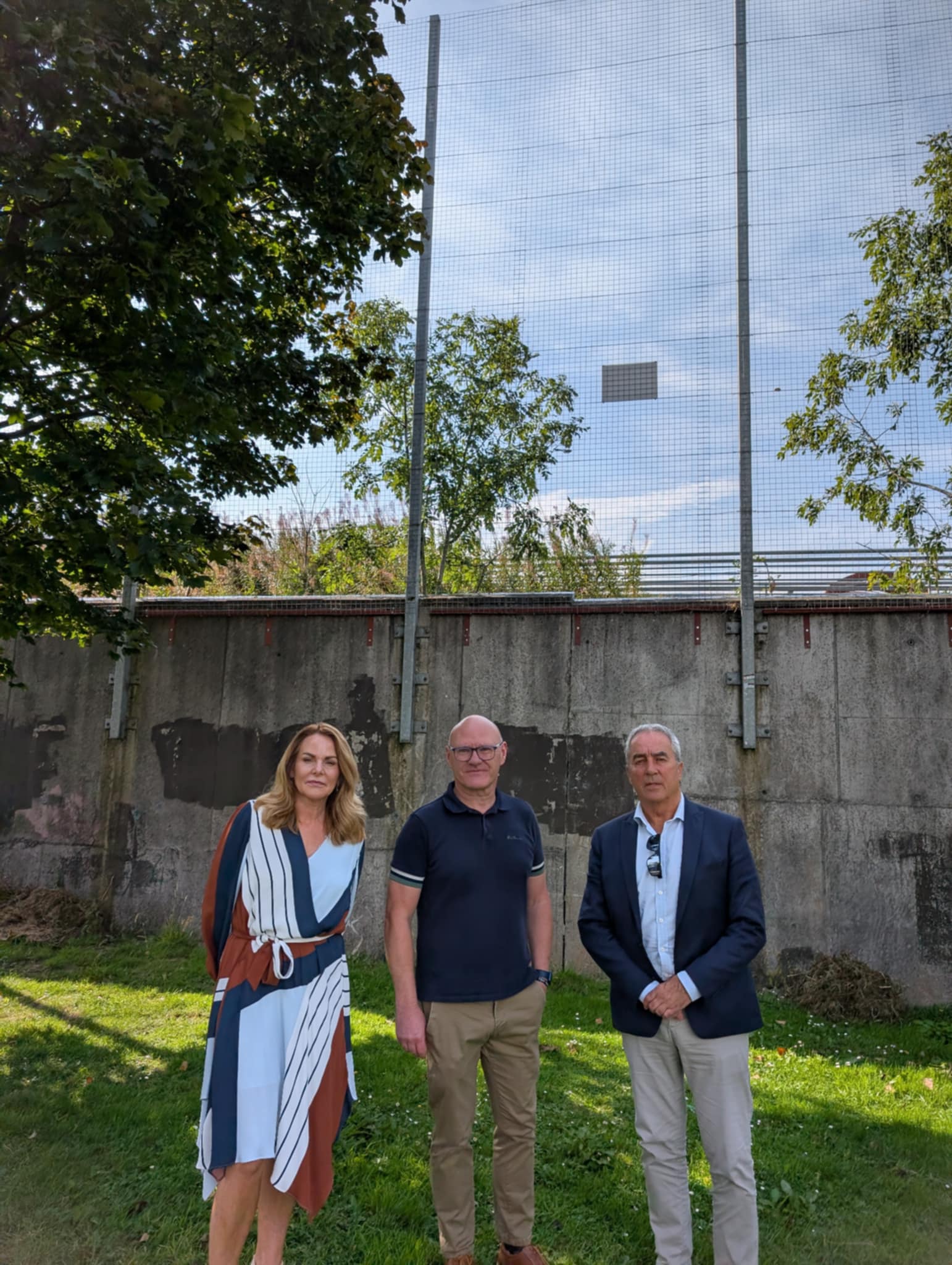 TACKLING ANTI-SOCIAL BEHAVIOUR: Sinn Féin councillor Tina Black with Paul Maskey MP and Pat Sheehan MLA