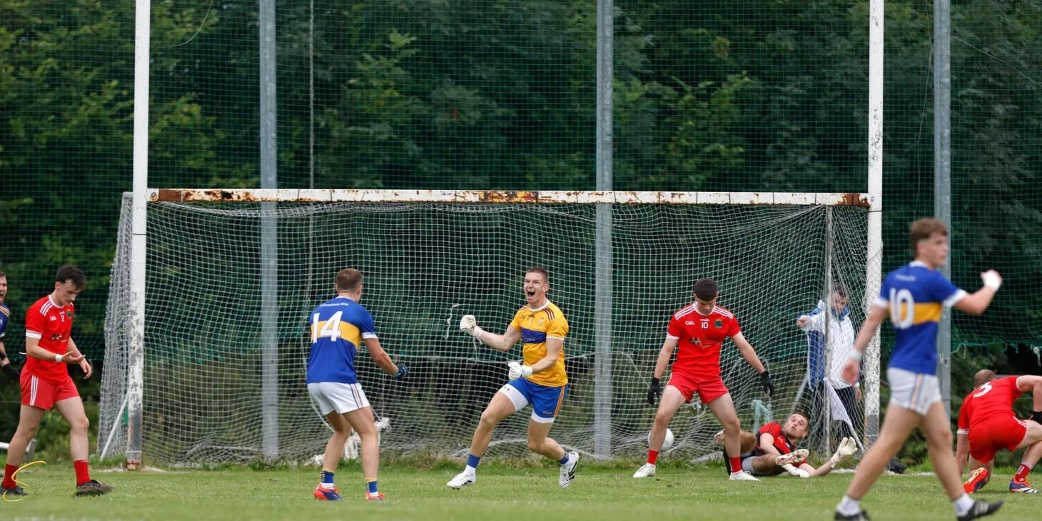 RETURN OF THE MICK: Mick Byrne scored 1-3 despite playing in goal for Rossa on their opening fixture with Aldergrove