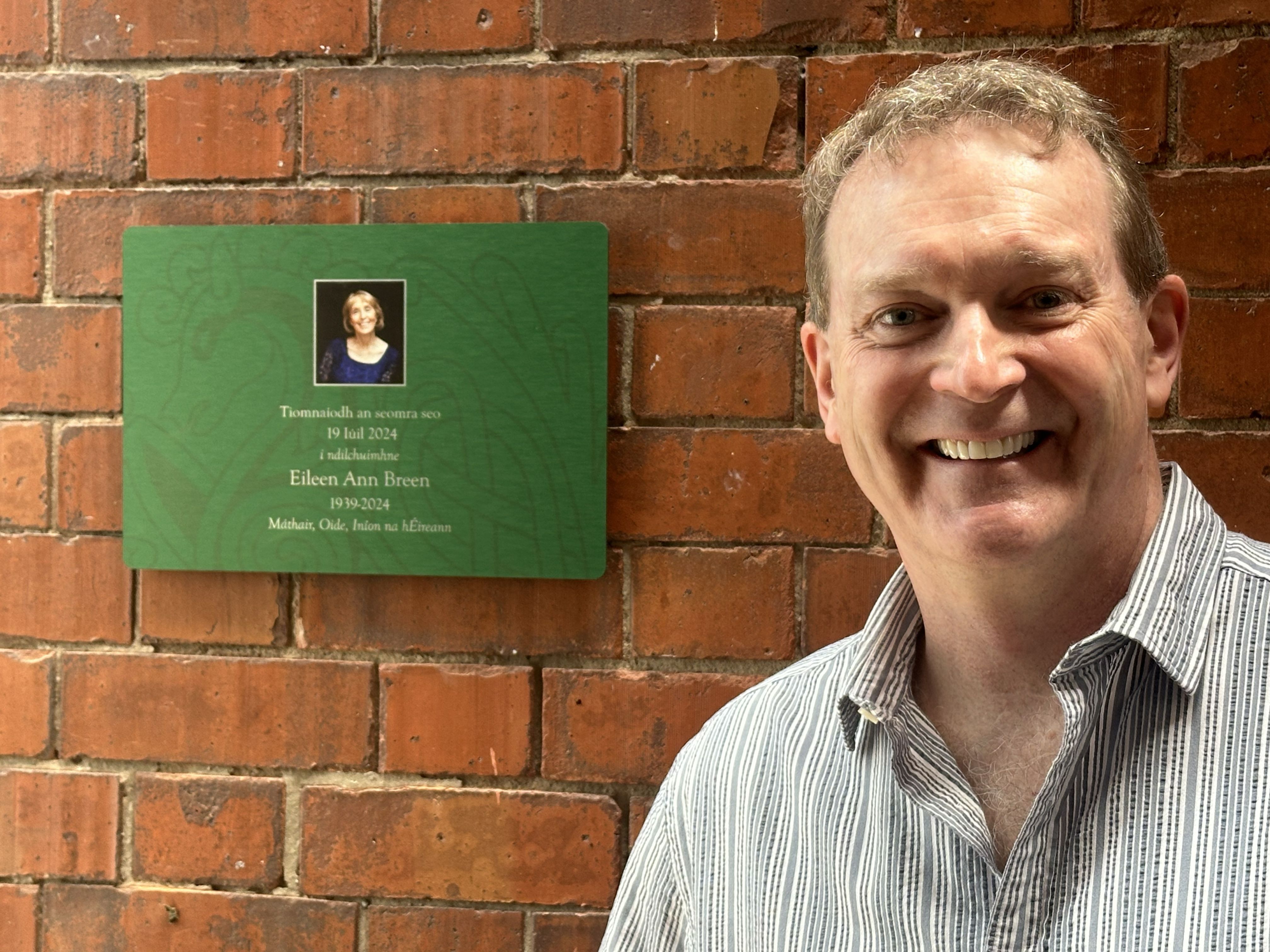 MARY\'S GIFT: New Jersey solicitor Mike Breen has founded an Irish language fund in memory of his late mum Mary