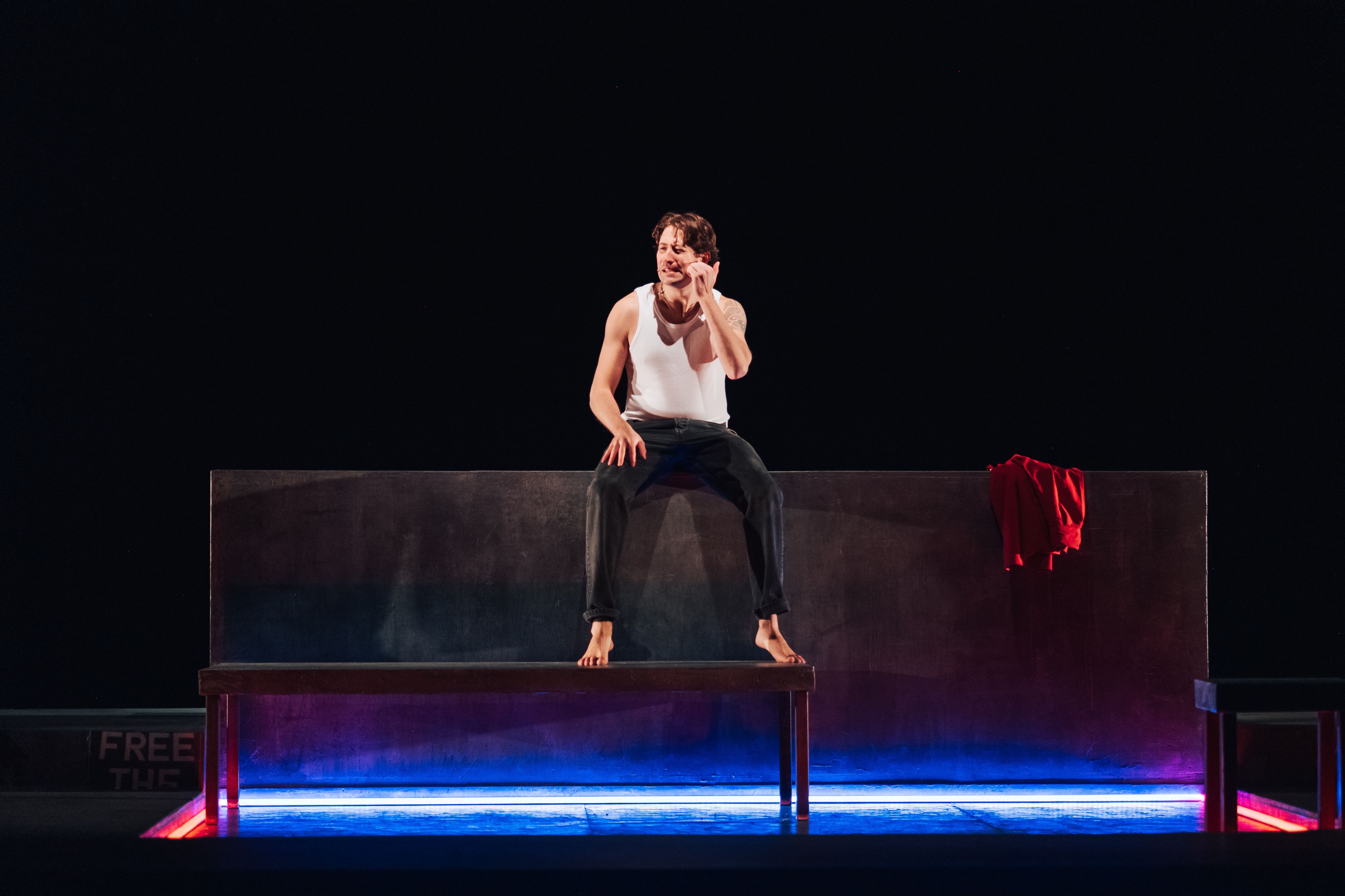 IN THE NAME OF THE SON: Shaun Blaney stars in the play