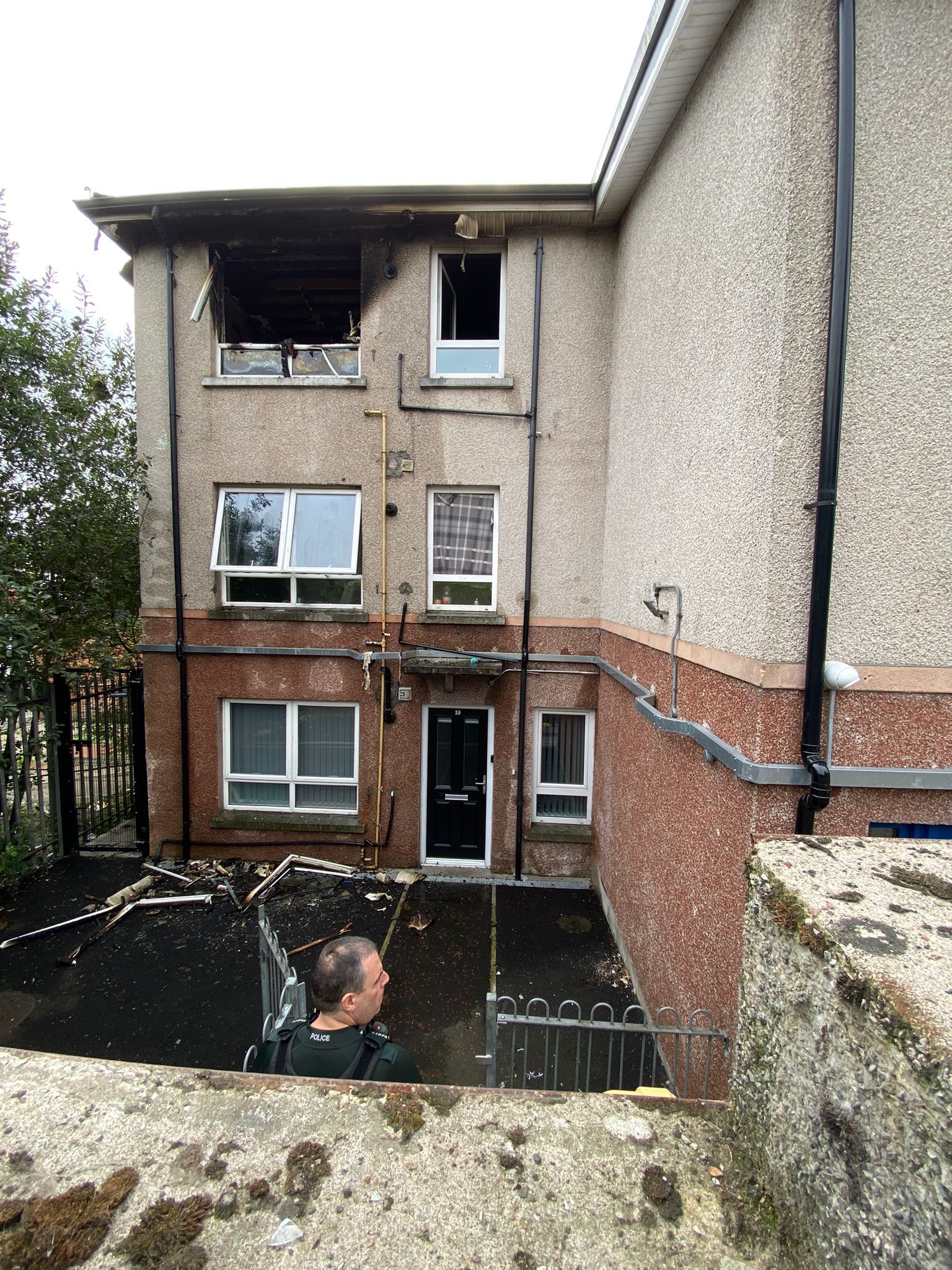 BLAZE: The flat that was set on fire on the Stewartstown Road