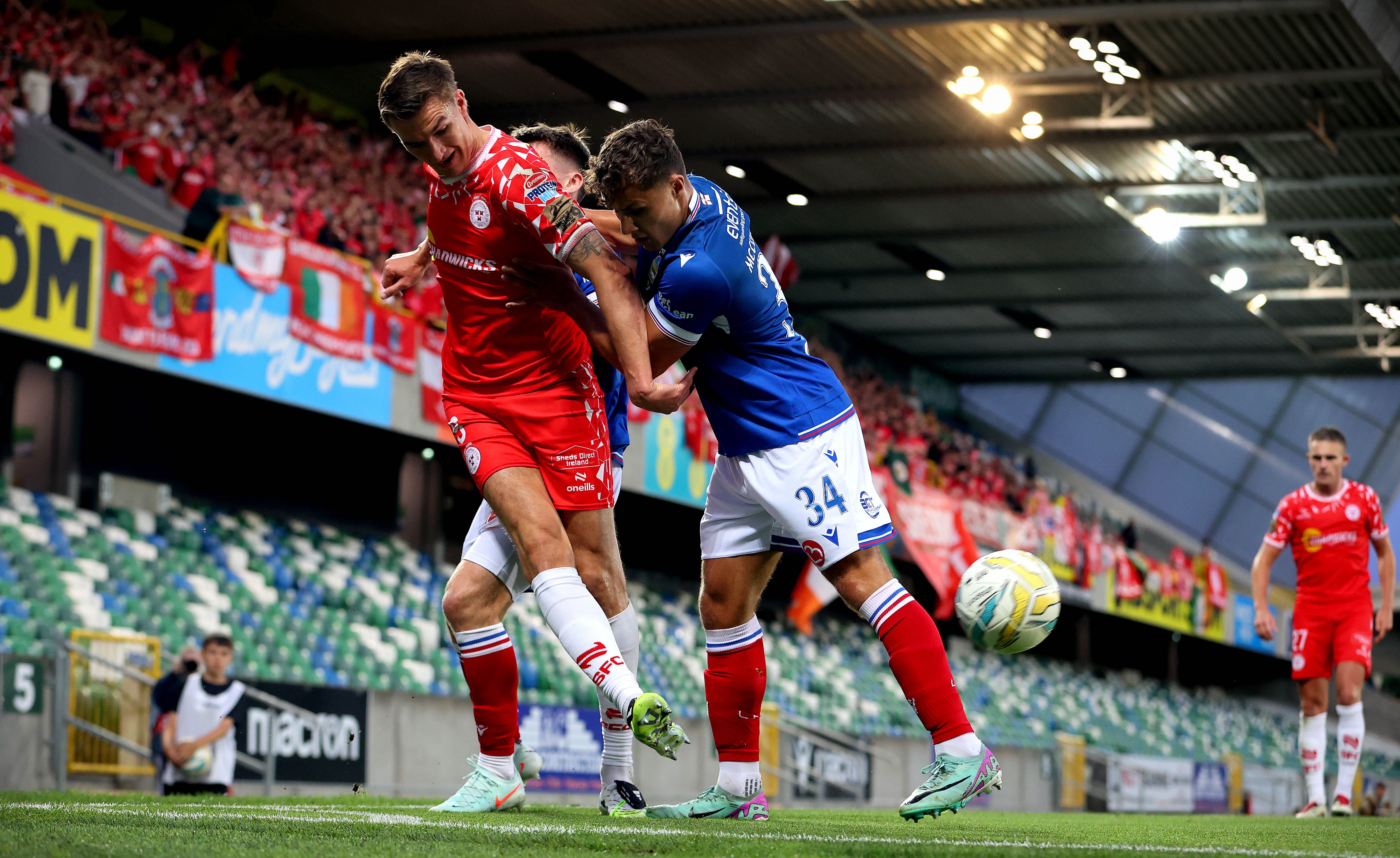 CRUNCH TIE: Tension will be high at Windsor Park tonight as Linfield seek to overturn a 3-1 deficit against Shelbourne in the fourth meeting of the teams in a matter of weeks