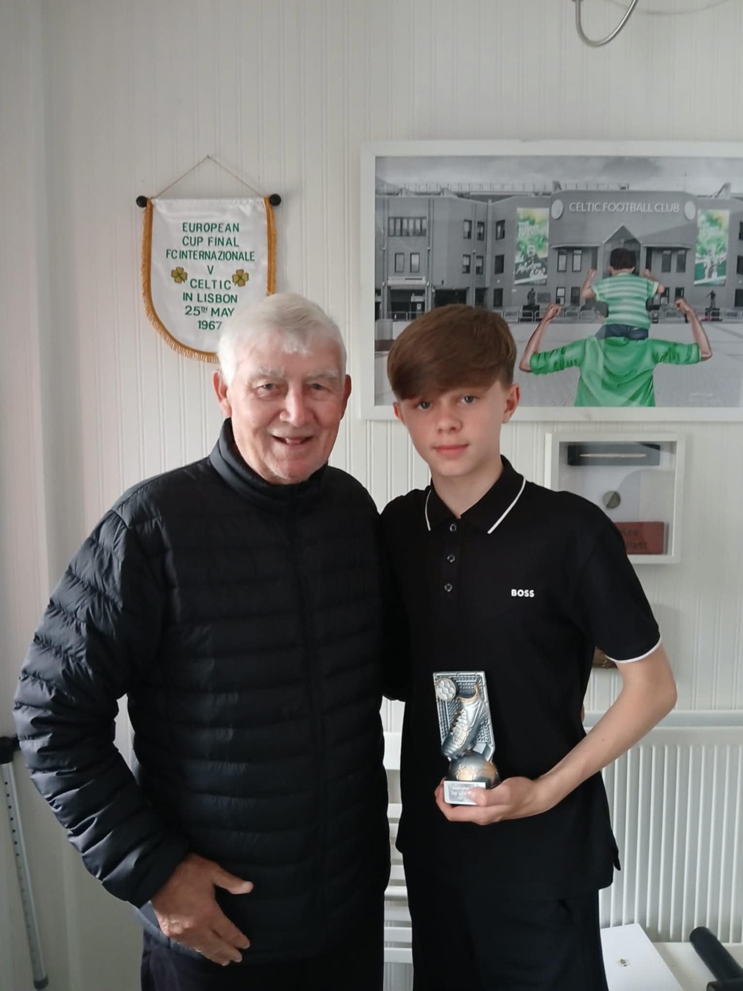 PROUD GRANDA: Jim McKee with his grandson Odhrán