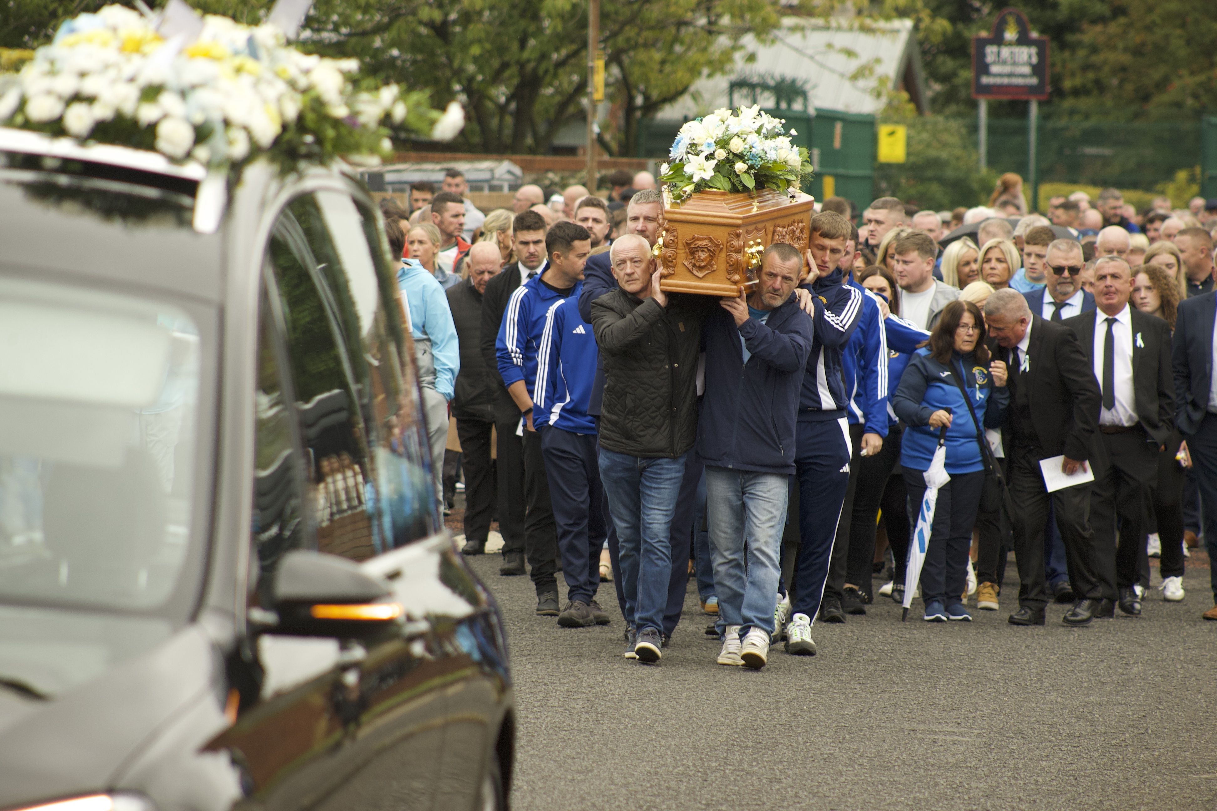 FINAL FAREWELL: Jim McKee\'s funeral at St Peter\'s Cathedral on Saturday