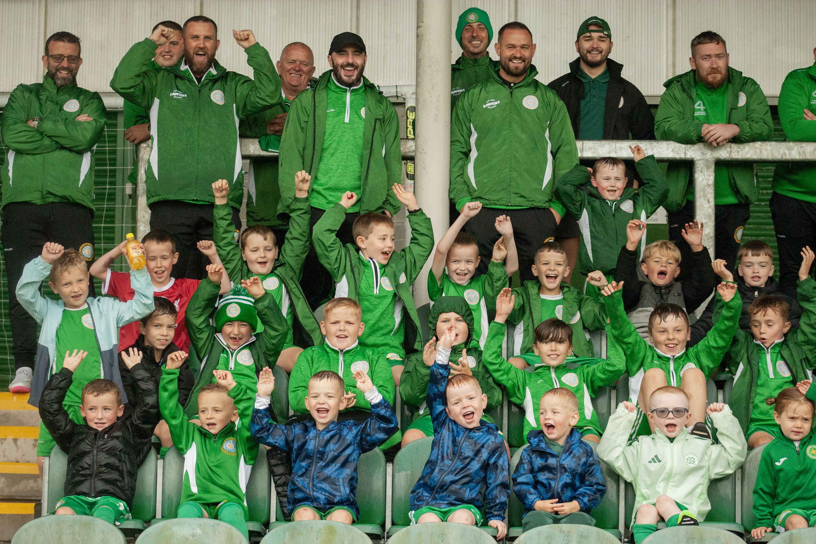 BACK ON SUFFOLK ROAD: Fans of all ages turned out to support Donegal Celtic in their victory on Saturday