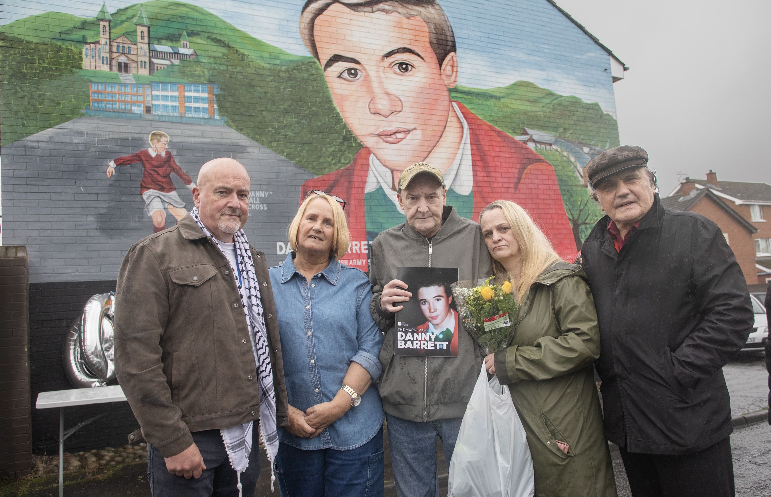 REMEMBERED: Desy Clayton (Pat Finucane Centre), Susan, Con and Tina Barrett and William Pilkiewicz