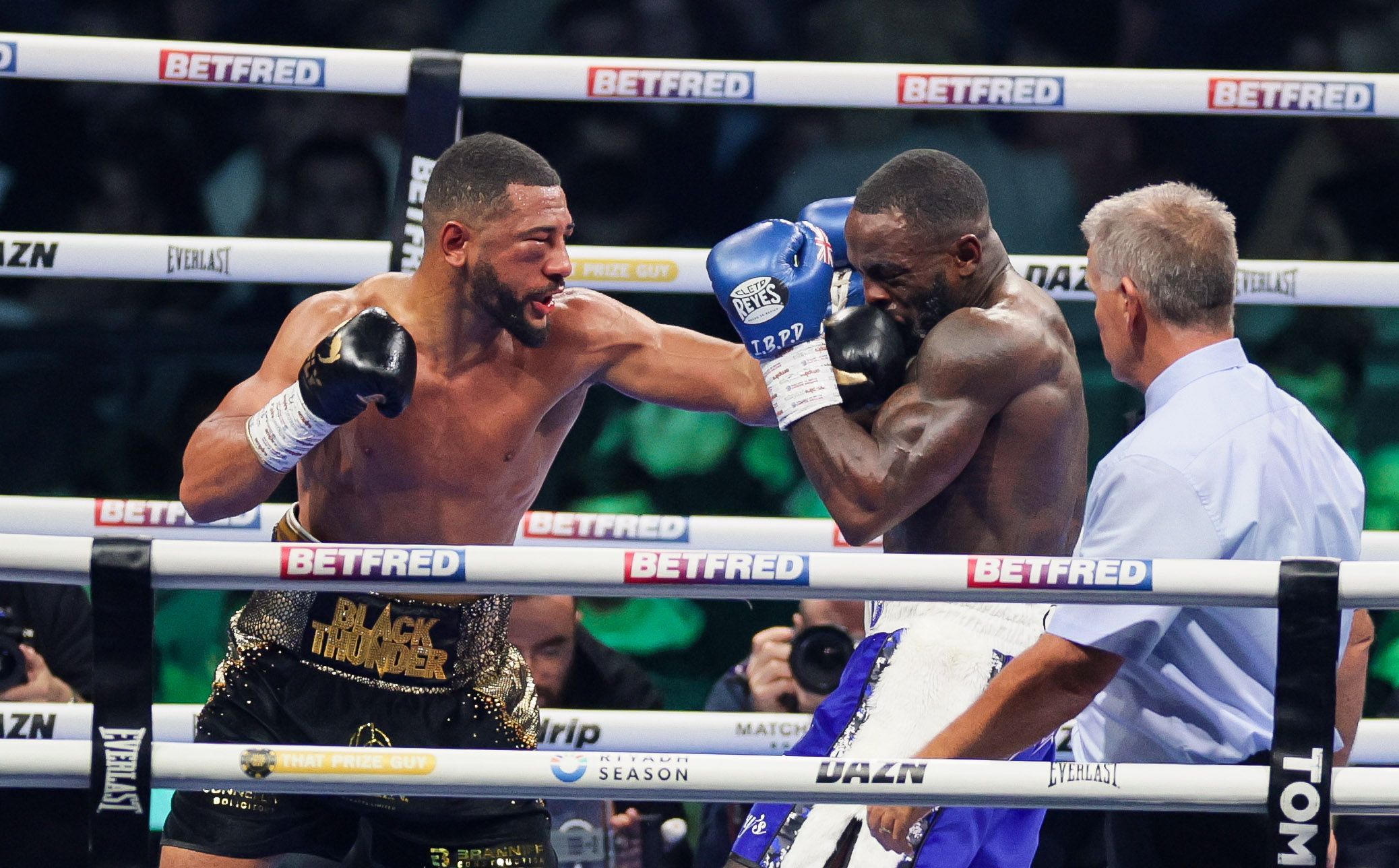 ON TARGET: Caoimhin Agyarko breaches Ishmael Davis\'s defences