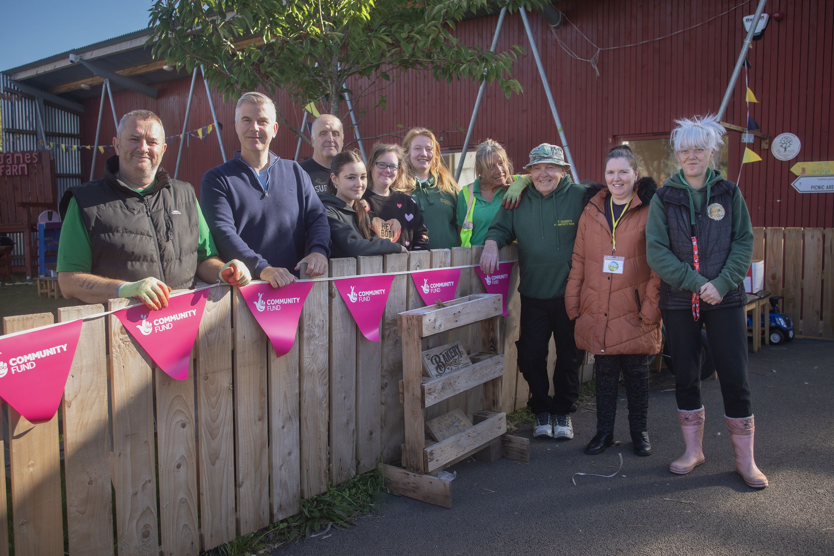 TEAMWORK: Some of the volunteers at St James\' Community Farm