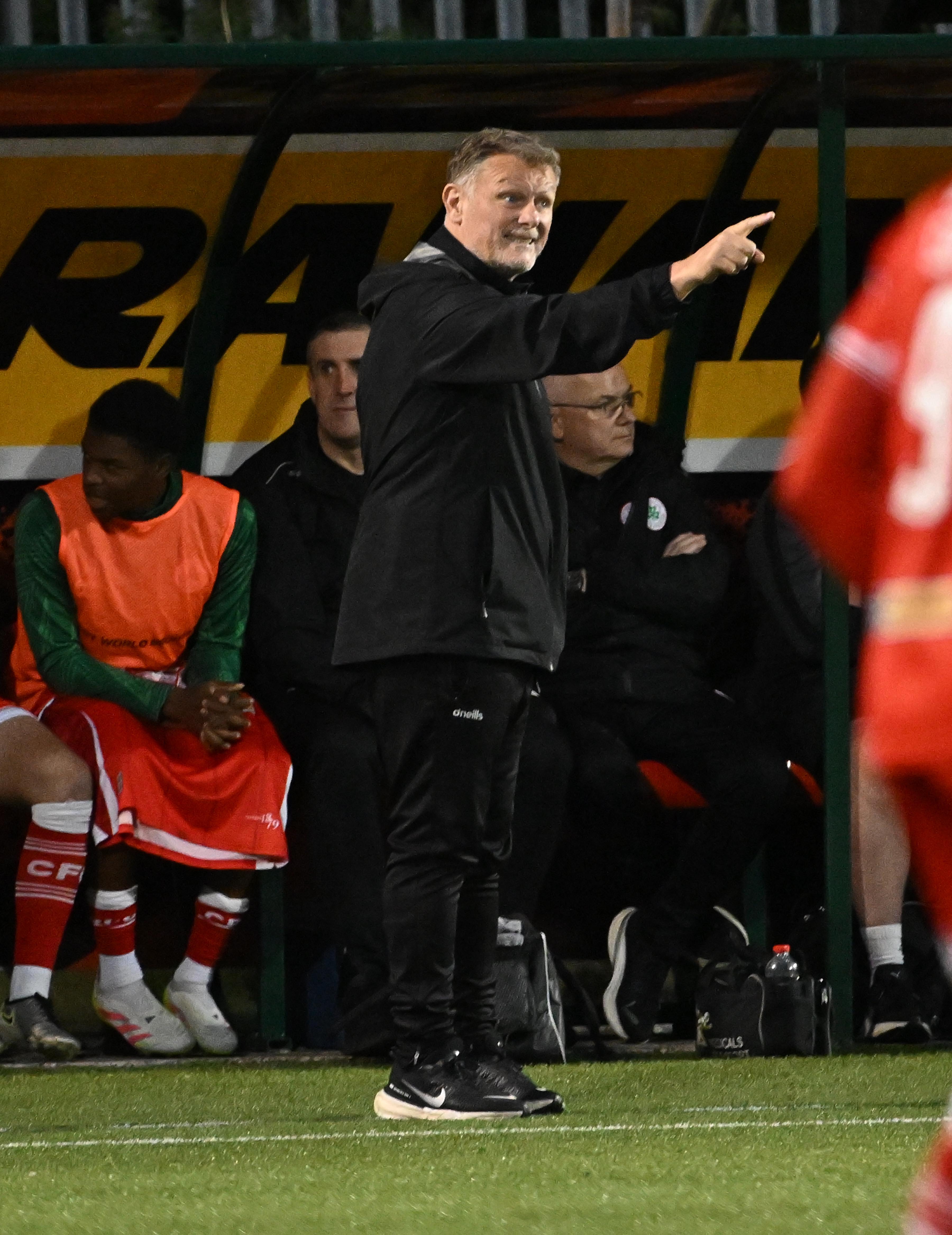 FOCUS: Cliftonville manager Jim Magilton is confident he\'ll see a reaction on Saturday