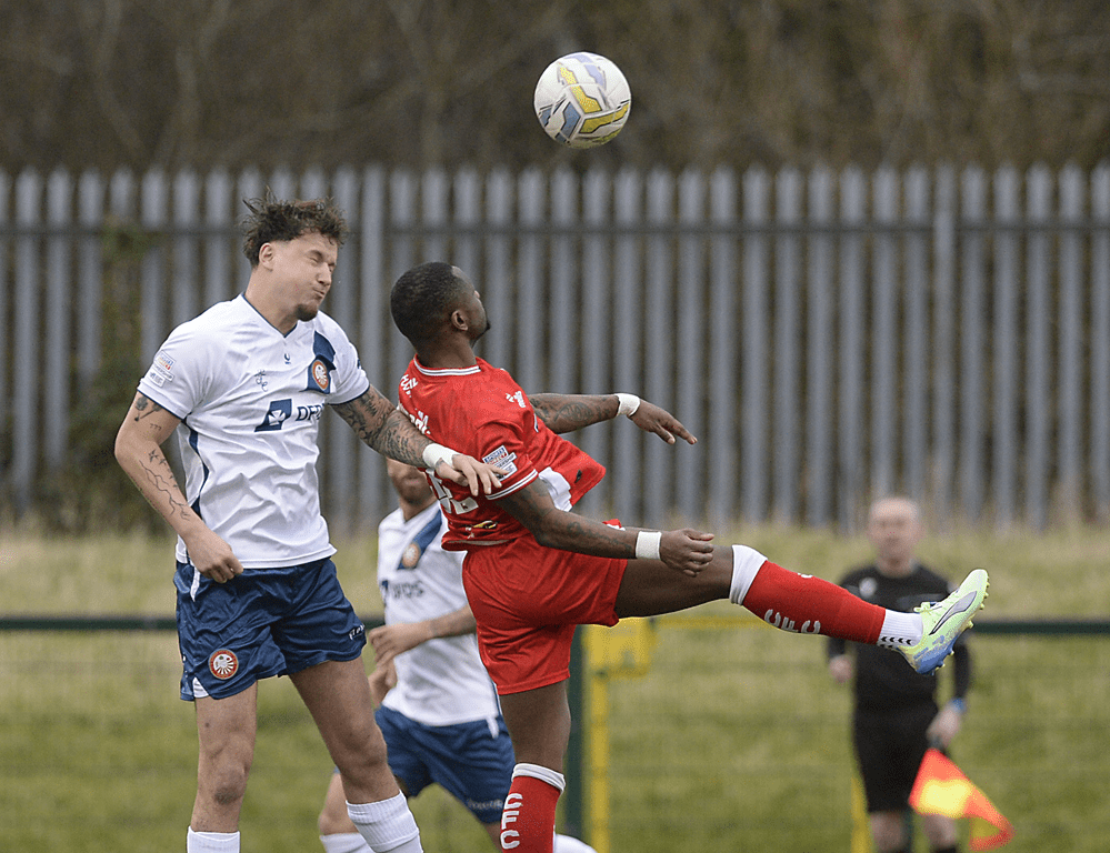 MY BALL: The Reds slipped to a 97th minute goal at Solitude