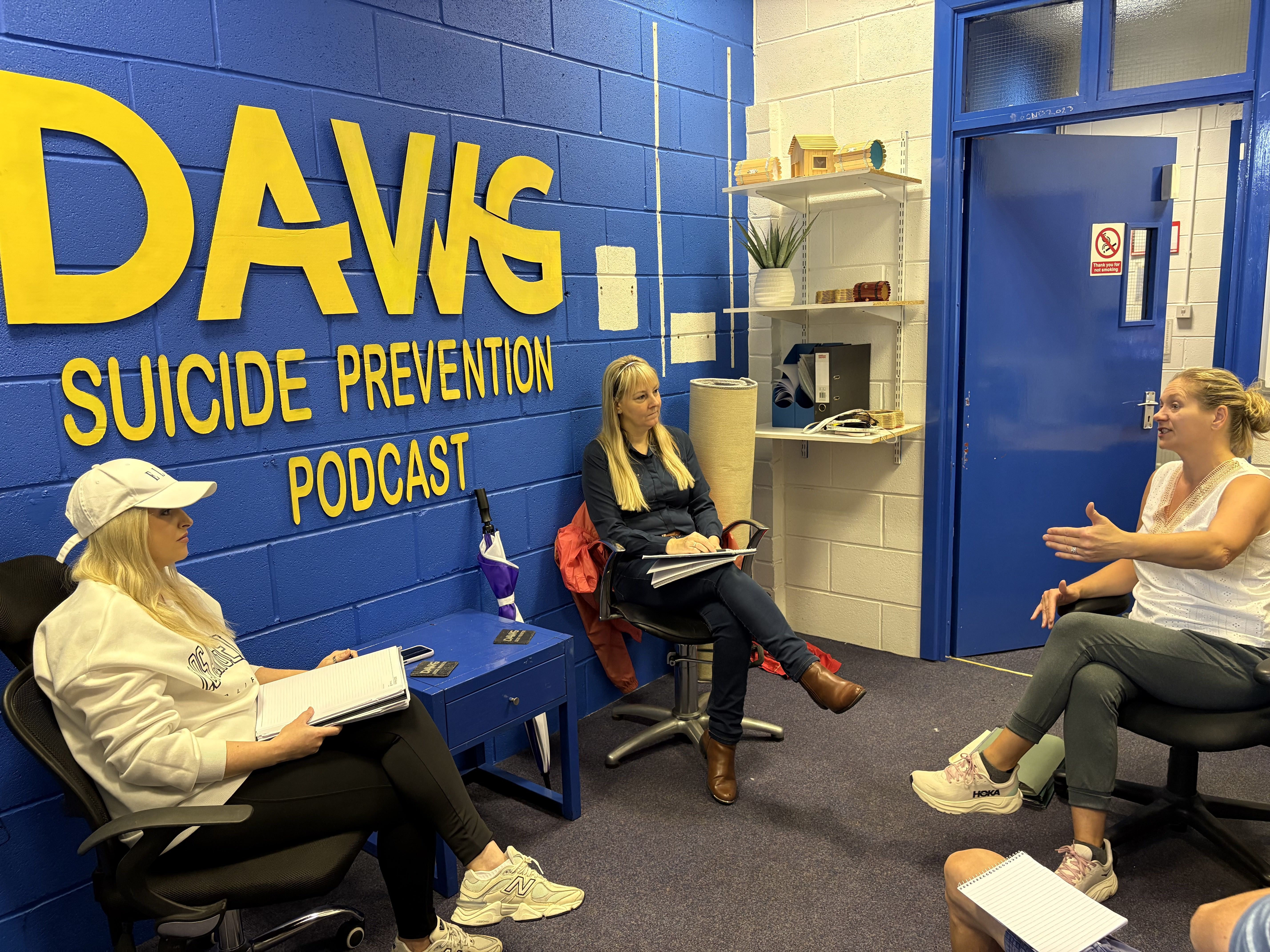 MEETING: Órlaithí Flynn MLA and Councillor Claire Canavan recently met with DAWG suicide prevention charity
