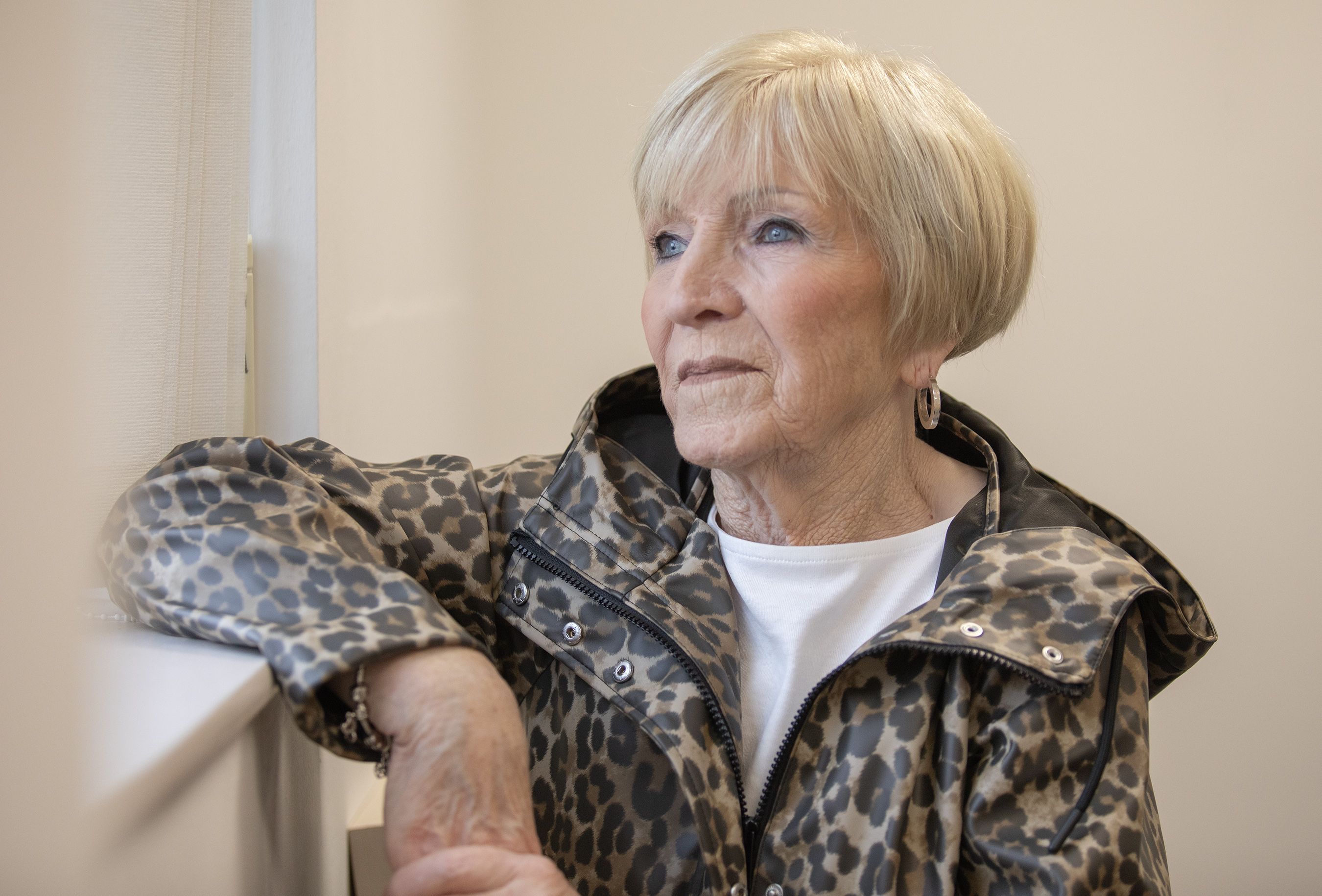 LOOKING BACK: Margaret Garland speaking to the Andersonstown News