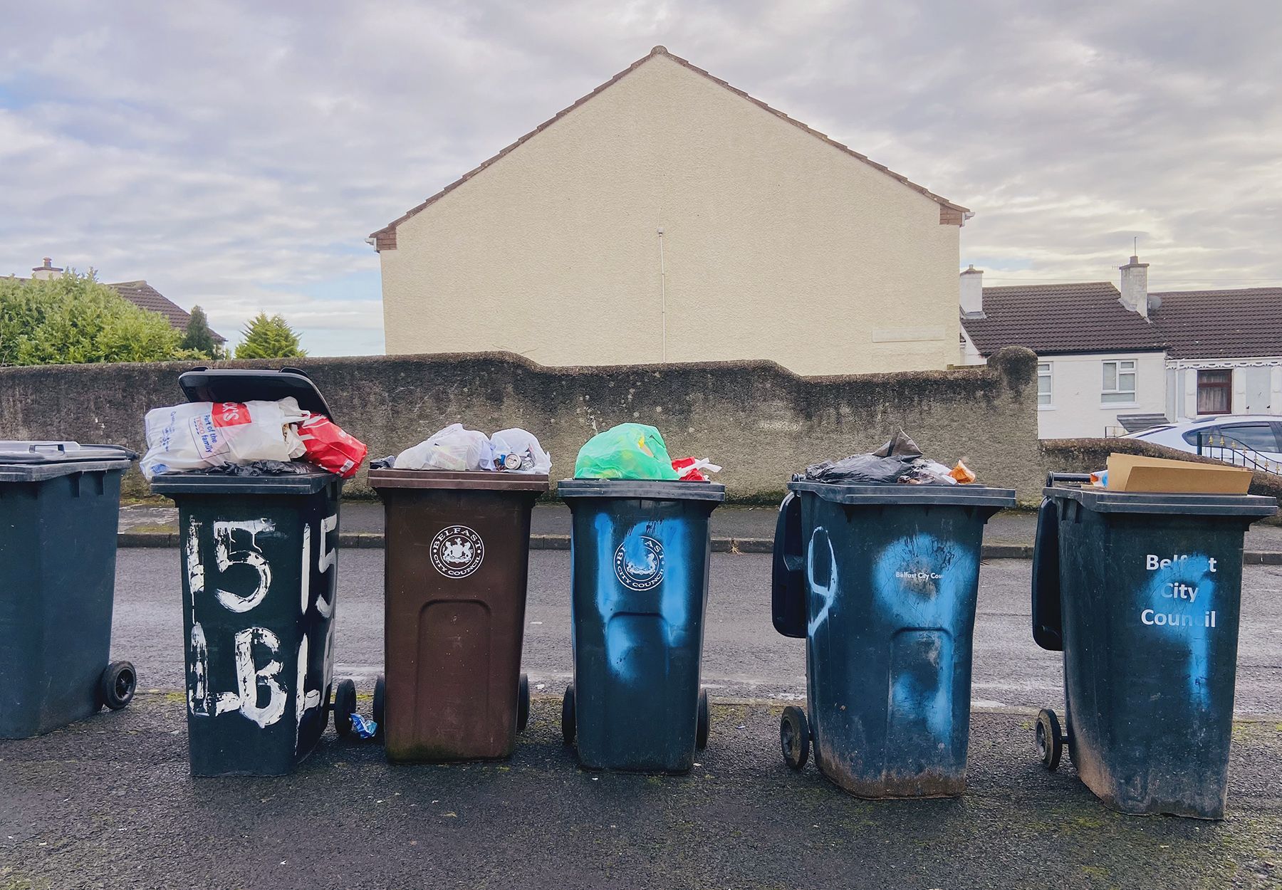 UNEMPTIED: Bins in the Laurelbank area of Poleglass on Wednesday