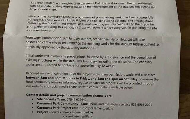 Demolition work to start on Casement Park next week