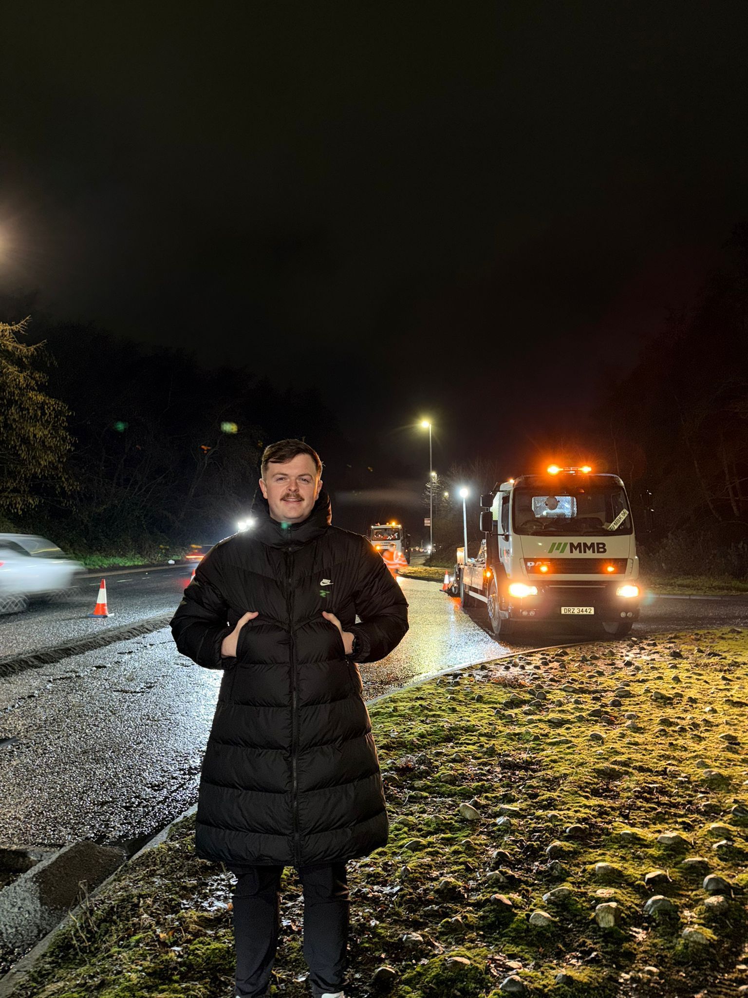 WELCOME: Sinn Féin councillor Caoimhín McCann in Polegass