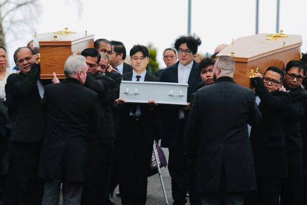 Kith and Ralph 'radiated love for each other', mourners told at funeral