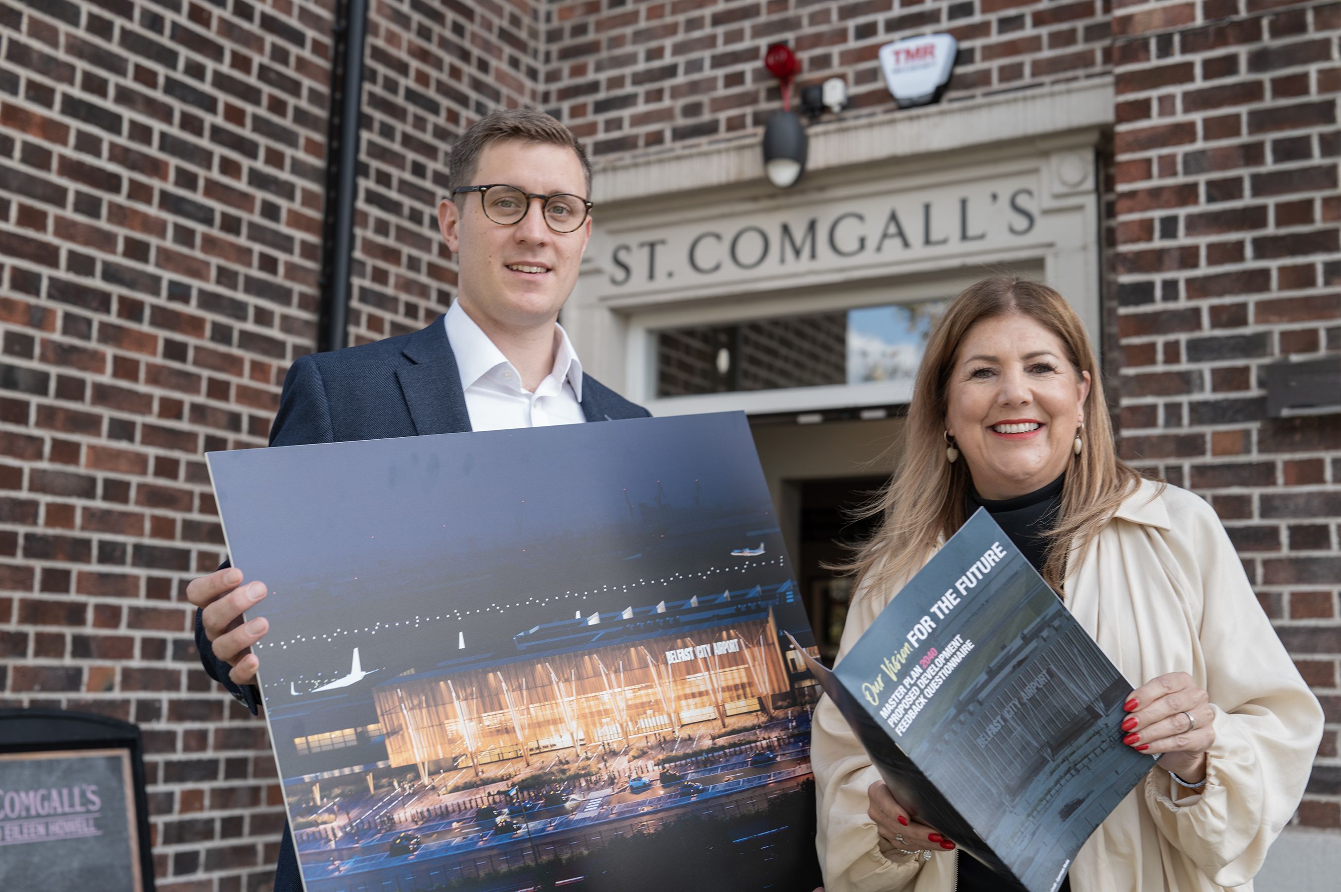 CONSULTATION: George Bee and Michelle Hatfield from Belfast City Airport 