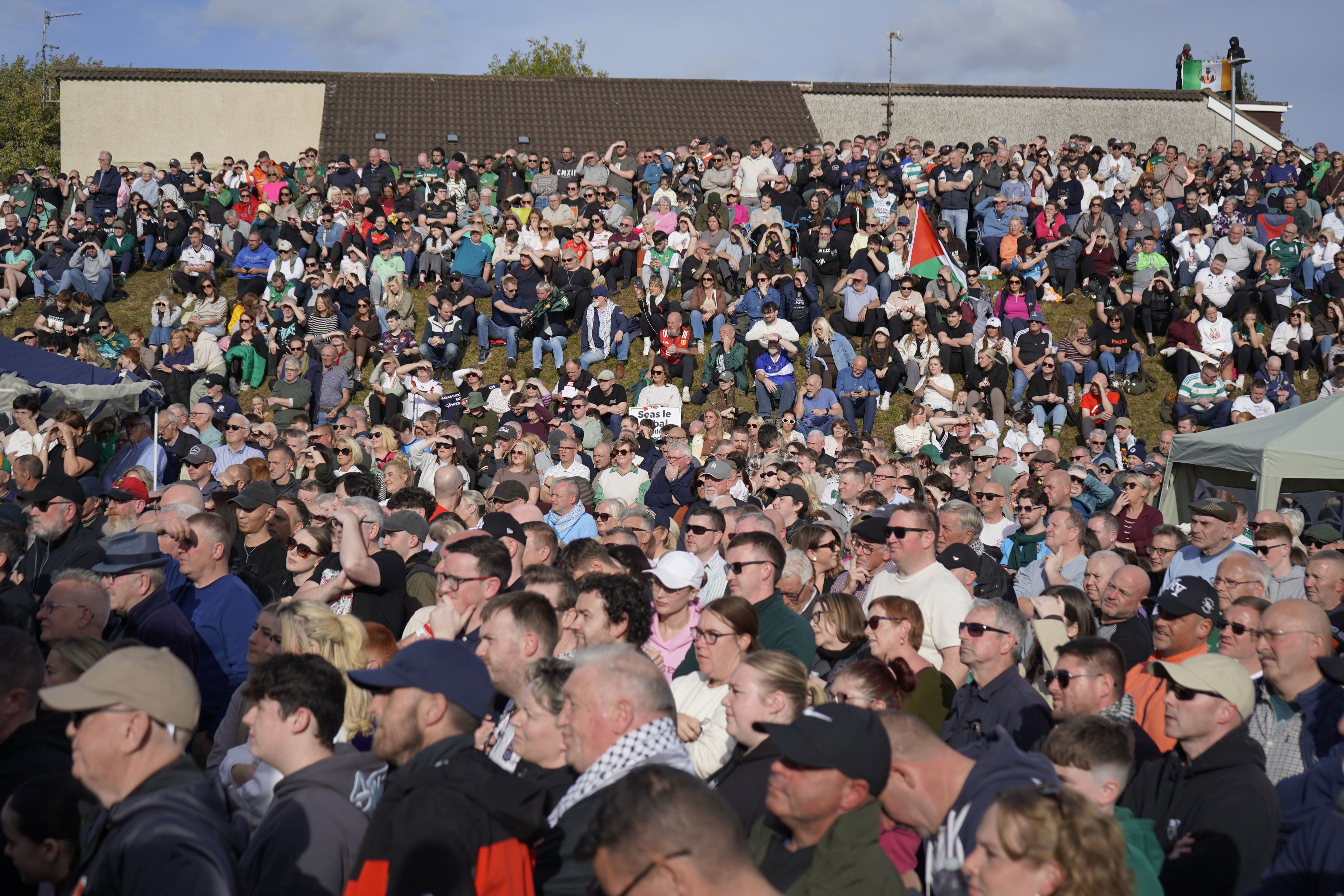 SUPPORT: Just a section of the huge crowd on the Garvaghy Road on Saturday