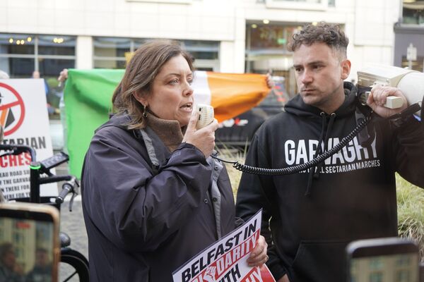 WATCH: Support for Garvaghy Road residents during Belfast city centre rally