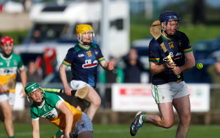 MAGIC MAN: Keelan Molloy slots home a goal for Dunloy