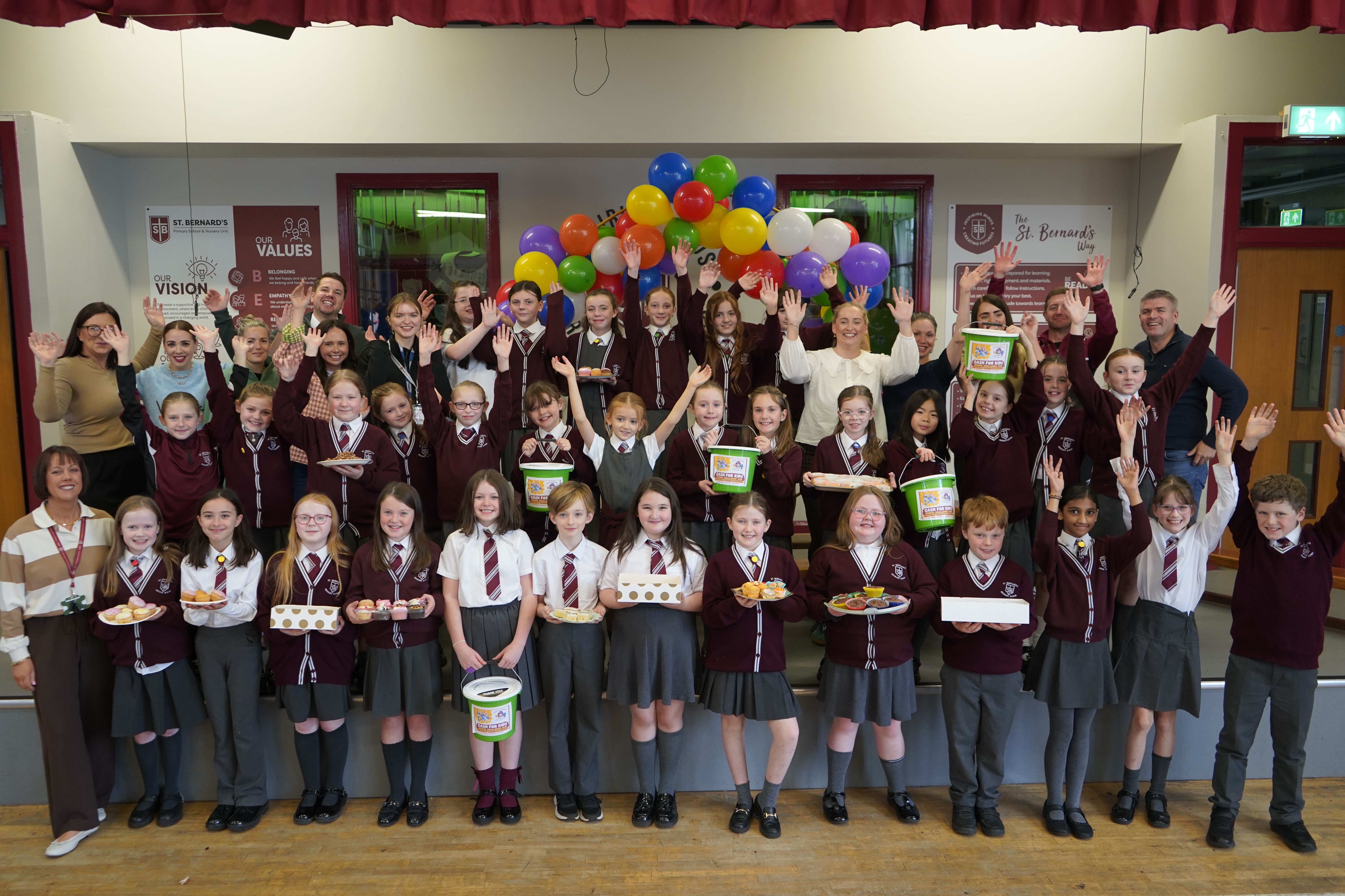 BUN SALE: Pupils and staff of St Bernard\'s PS in Glengornley