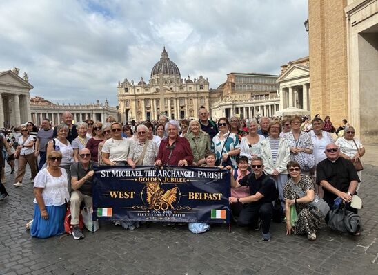 West Belfast Parish in Papal Audience with Pope Leo before his surgery