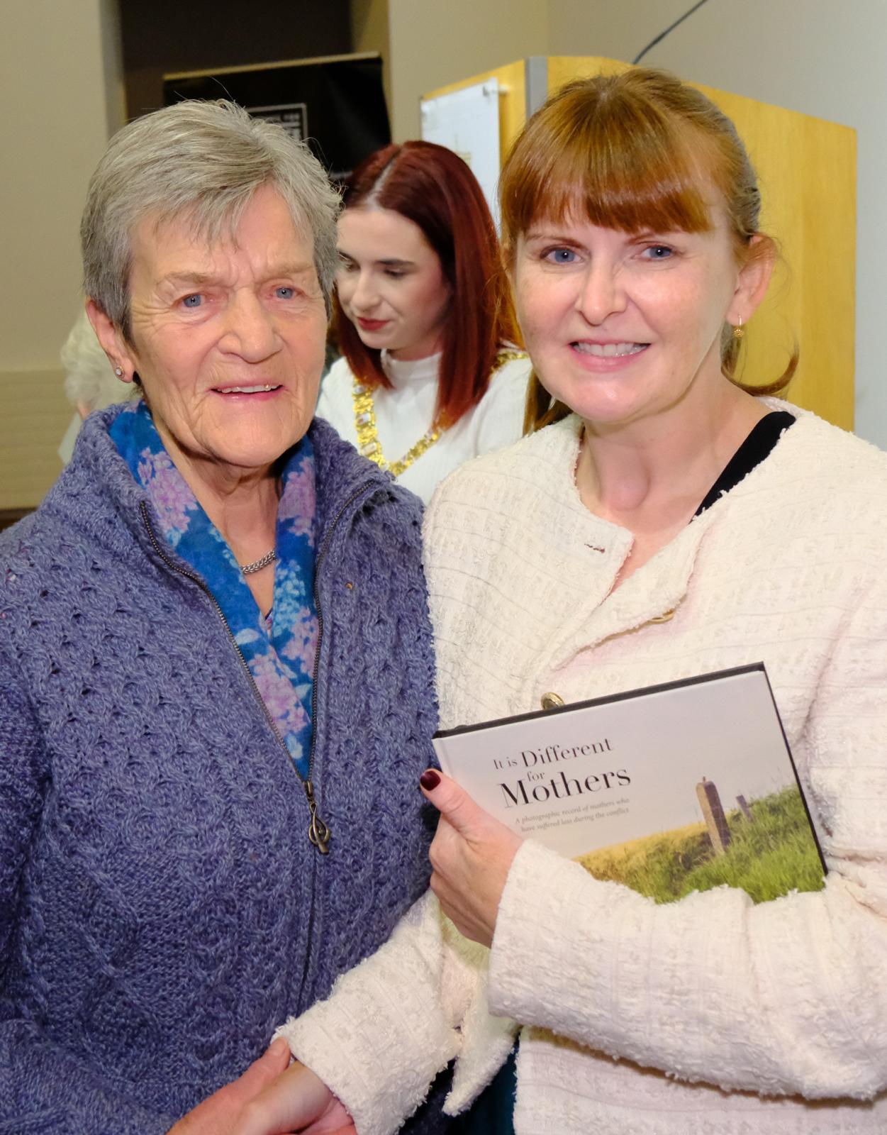 LAUNCH: ‘It’s Different for Mothers’ was launched at Crumlin Road Gaol on Tuesday evening. Anna Martin with Minister Caoimhe Archibald