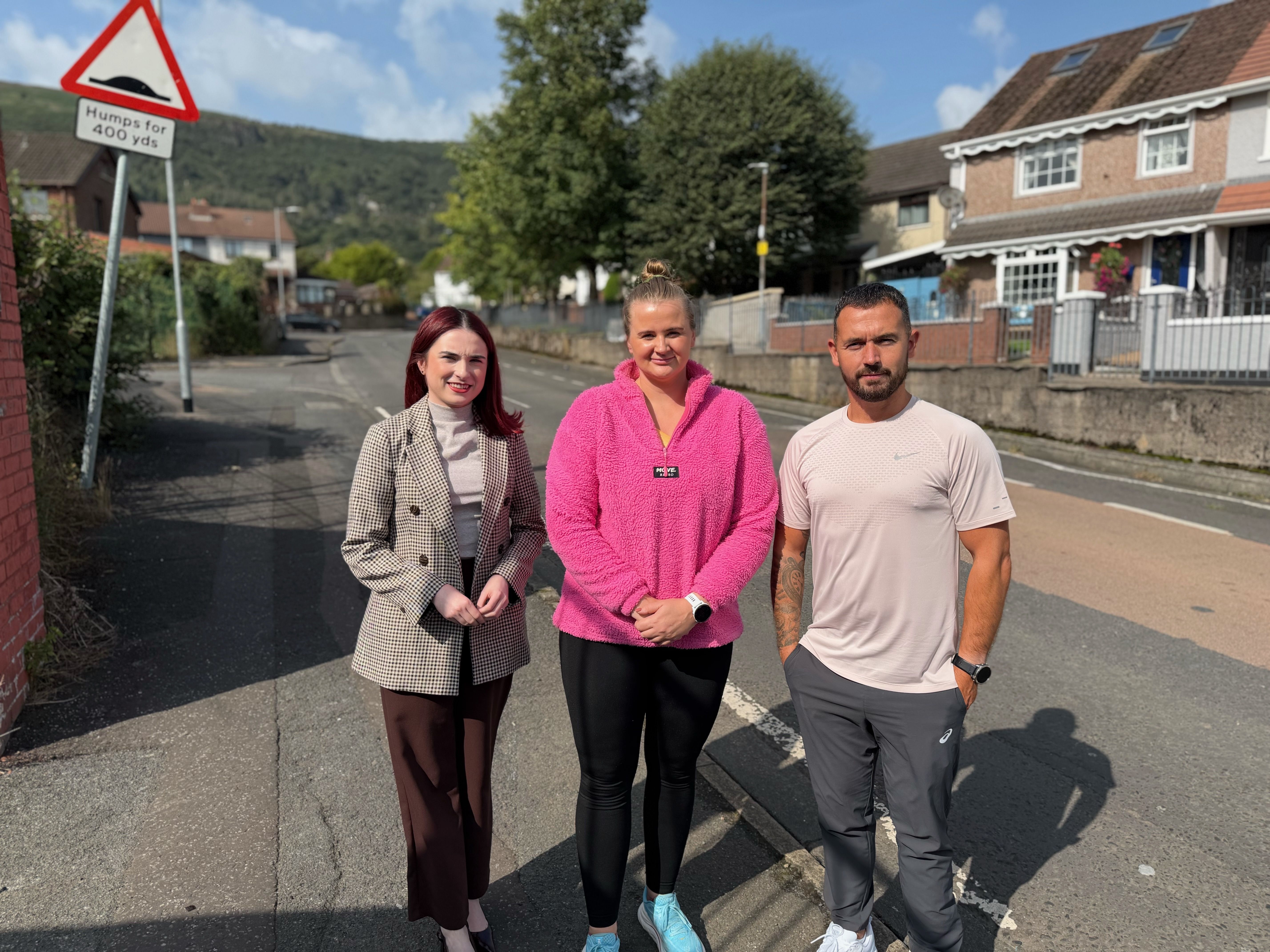 SAFETY CONCERNS: Councillors Róis-Máire Donnelly, Aisling Reilly MLA, Councillor Michael Donnelly