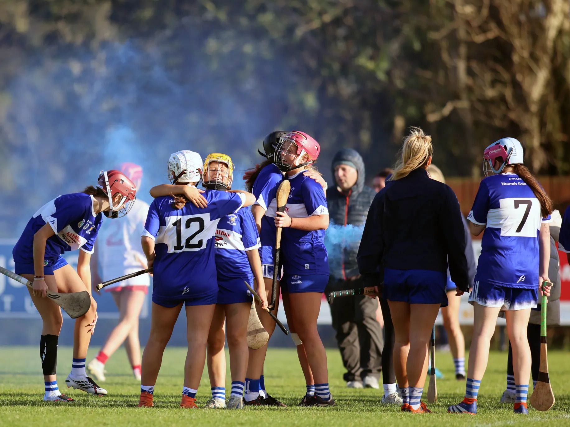 ON THE RISE: St John\'s were crowned Antrim Junior Camogie champions after victory over Loughgiel