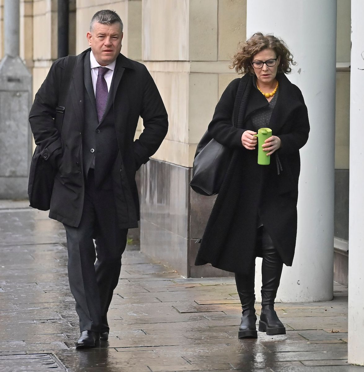 INQUEST CONTINUES: Solicitor Niall Murphy and Noah\'s mum Fiona Donohoe arrive at court on Monday