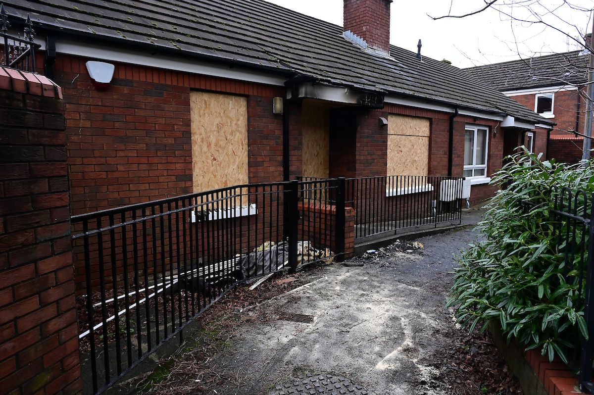 ARSON ATTACK: The house in Vernon Court in the Botanic area of South Belfast