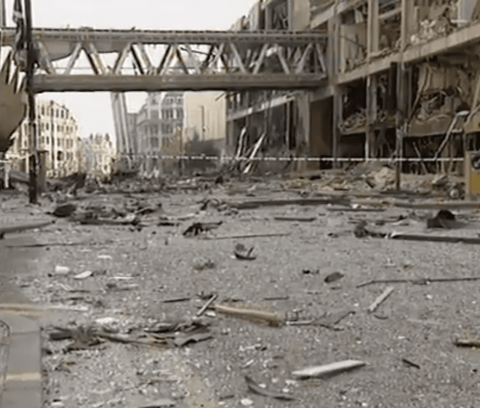 ACCUSATION: Over 200 people were injured in the IRA\'s 1996 bombing of Manchester\'s commercial centre