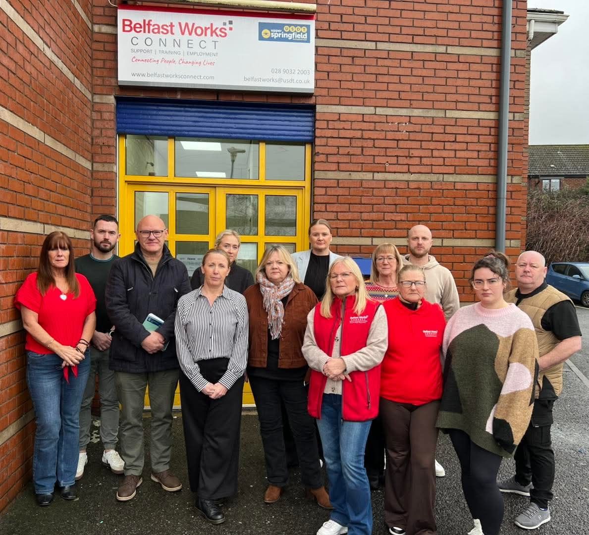 MEETING: Paul Maskey MP and Aisling Reilly MLA with staff from Belfast Works Connect
