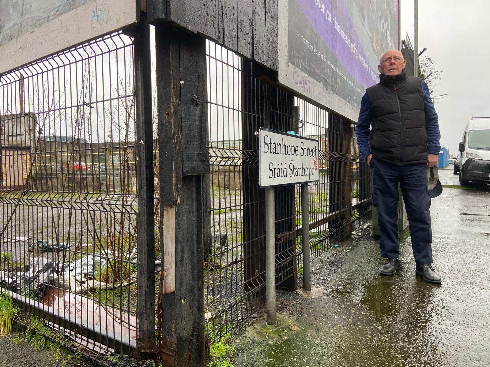 VACANT SITE: Frank Dempsey from Carrick Hill Residents\' Association