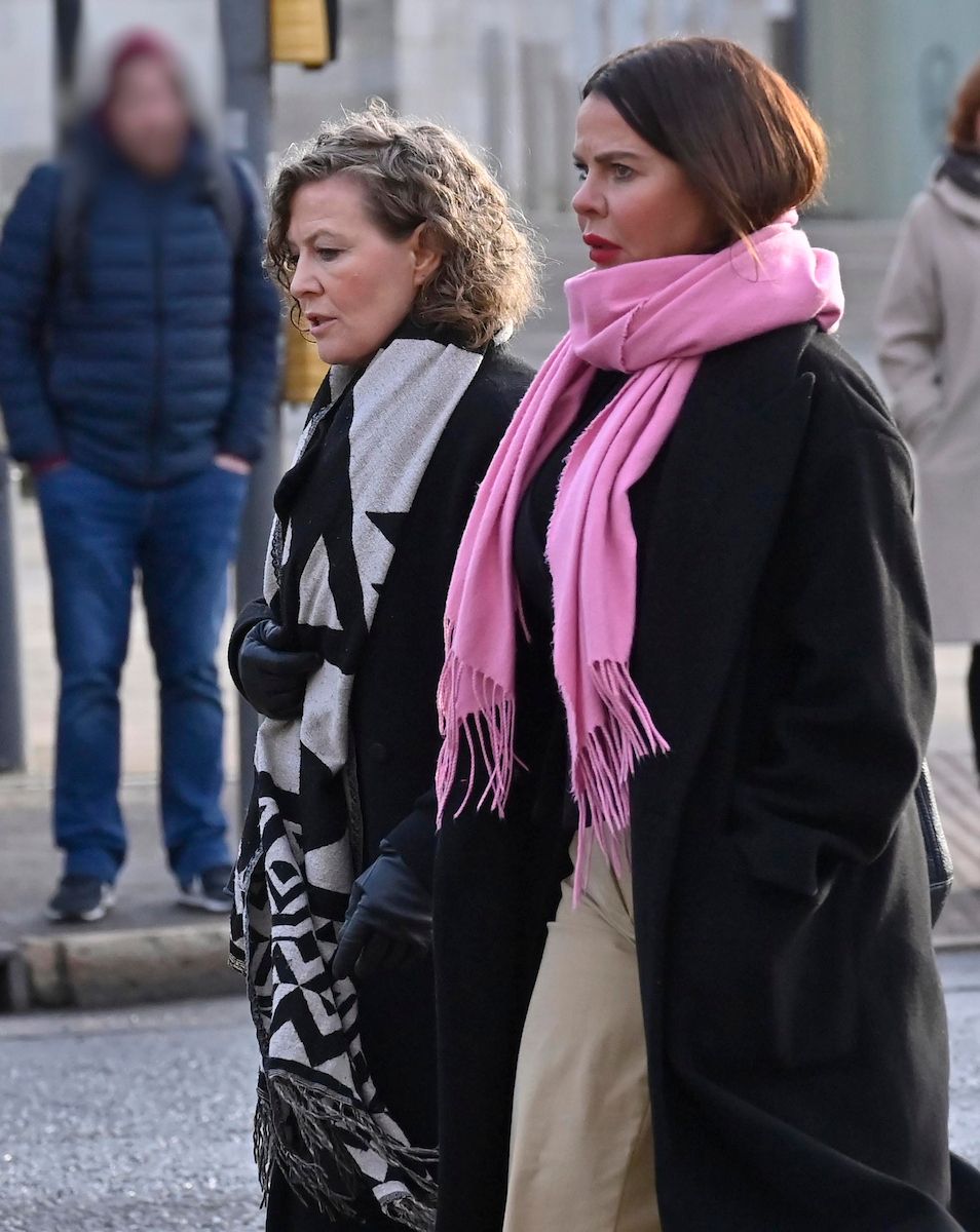 INQUEST: Fiona Donohoe arriving with her sister Niamh at the inquest this week
