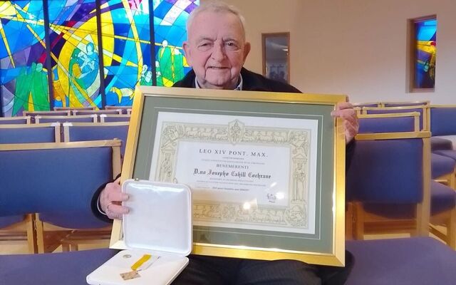 Special day for Joseph as he receives prestigious award from Catholic Church
