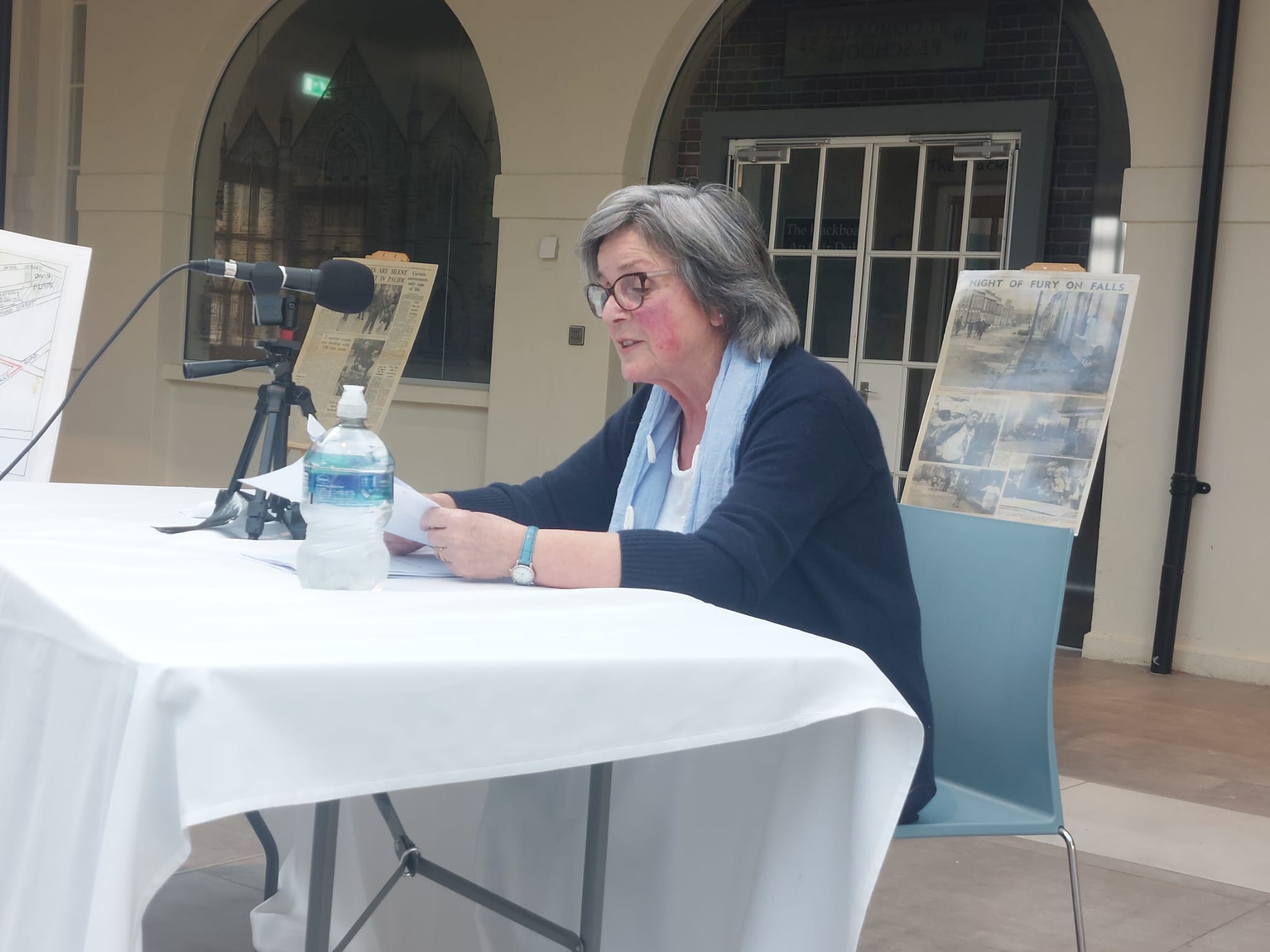 OBSERVATIONS: Sheila McVeigh reading her statement to the panel in St Comgall\'s