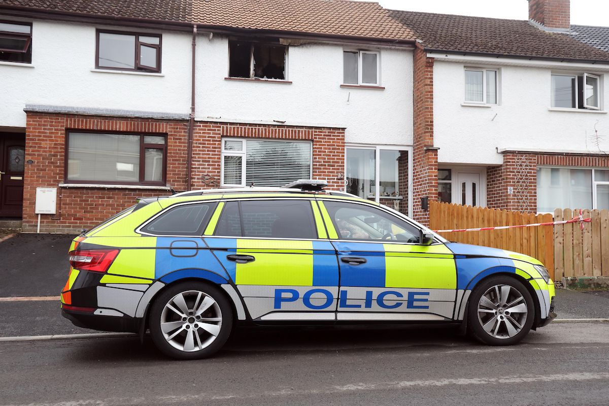 DEATH: Police outside the house in Station View on Tuesday morning