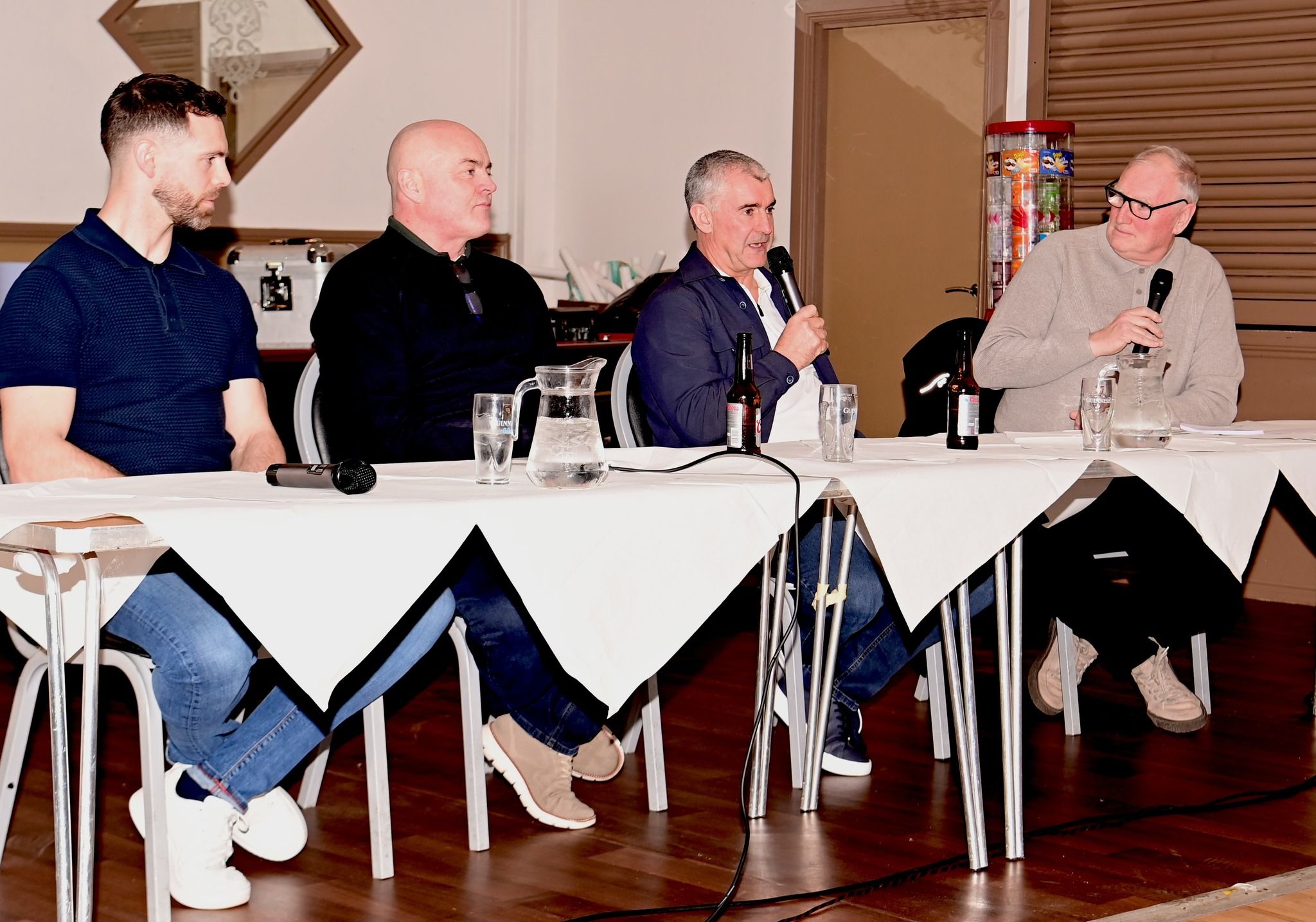 TOP TEAM: Neil McManus, Anthony Daly, Liam Sheedy and Lámh Dhearg PRO Paul Buchanan took to the stage