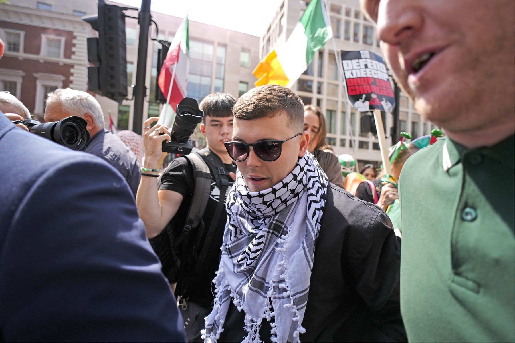 CHARGES: Kneecap\'s Mo Chara before a hearing in London last year