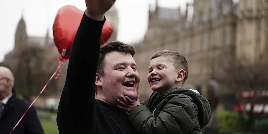 CAMPAIGN: Máirtín Mac Gabhann and his son Dáithí 