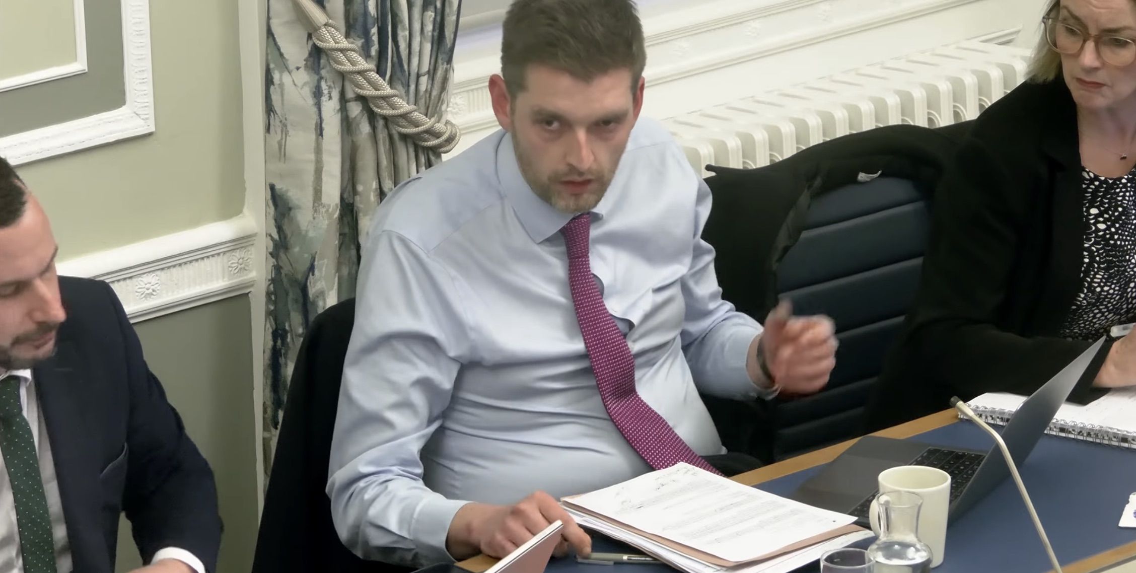 PUSHBACK: DUP MLA Philip Brett at the February 18 meeting of the Committee for the Executive Office