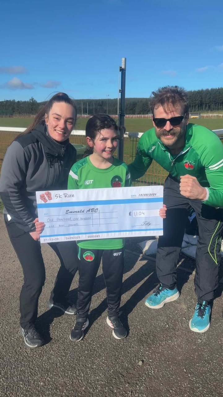 SUPPORT: Tilly with Courtney McCrudden and Matt Richardson from Emerald ABC