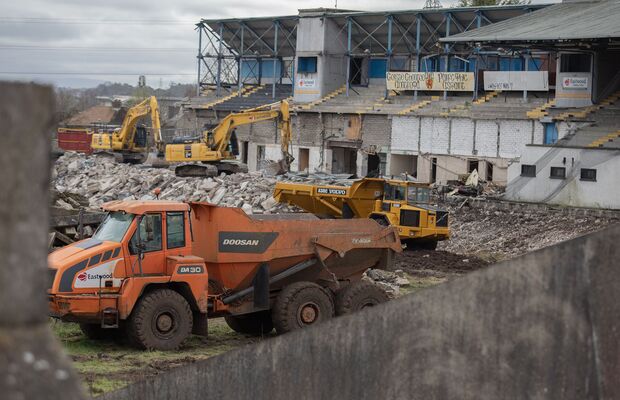 WATCH: We don the hard hat and hi-vis and go on-site as demolition work continues at Casement